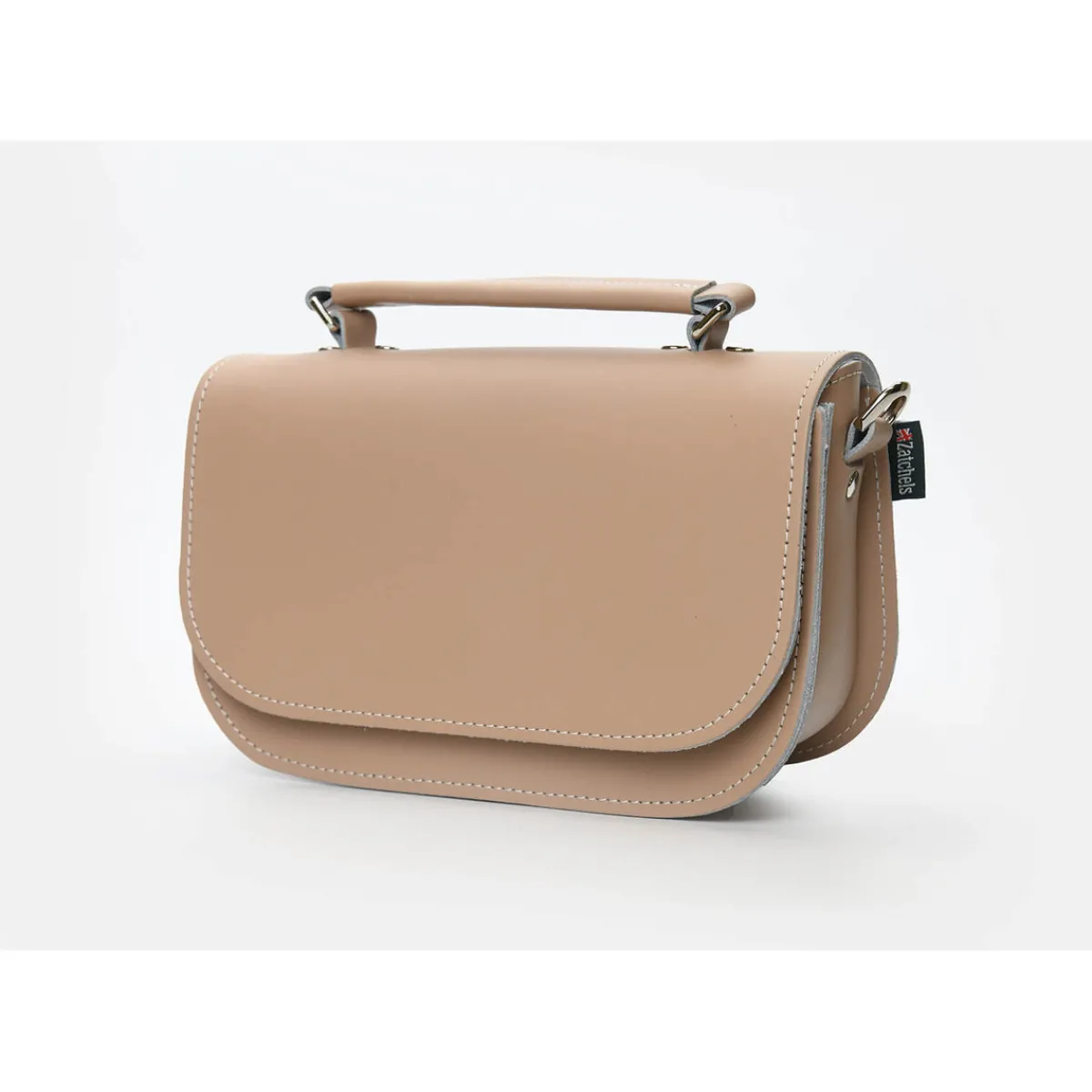 Zatchels Aura Handmade Leather Bag - Iced Coffee>Women Small Satchels|The Aura