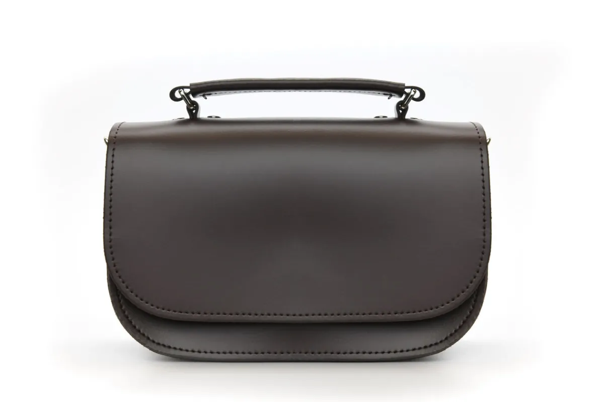 Zatchels Aura Handmade Leather Bag - Dark Brown>Women Small Satchels|The Aura