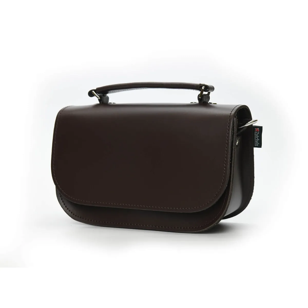 Zatchels Aura Handmade Leather Bag - Dark Brown>Women Small Satchels|The Aura