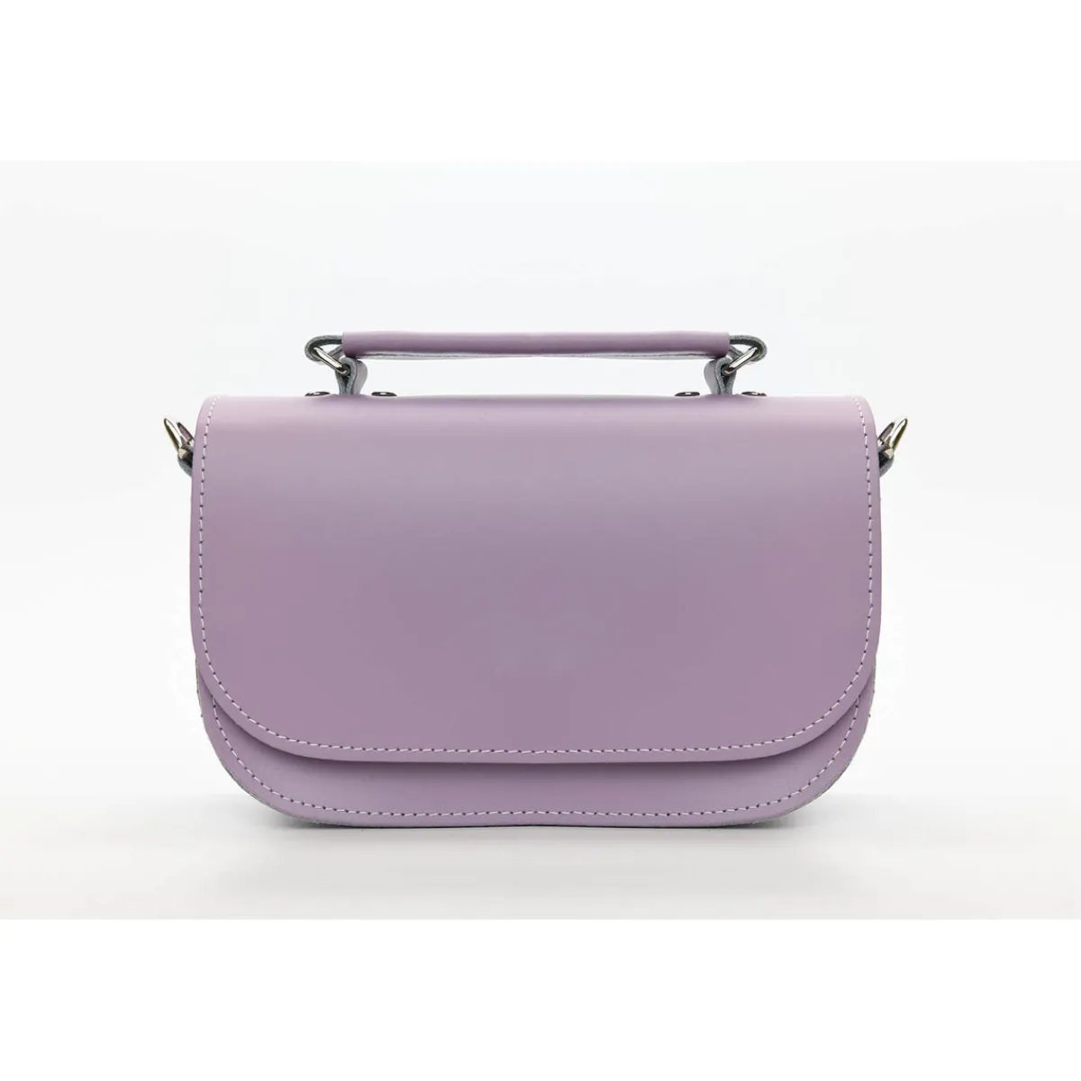 Zatchels Aura Handmade Leather Bag - Pastel Violet>Women Small Satchels|The Aura