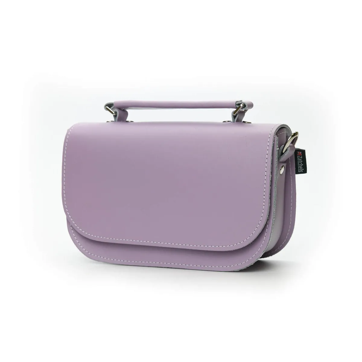 Zatchels Aura Handmade Leather Bag - Pastel Violet>Women Small Satchels|The Aura