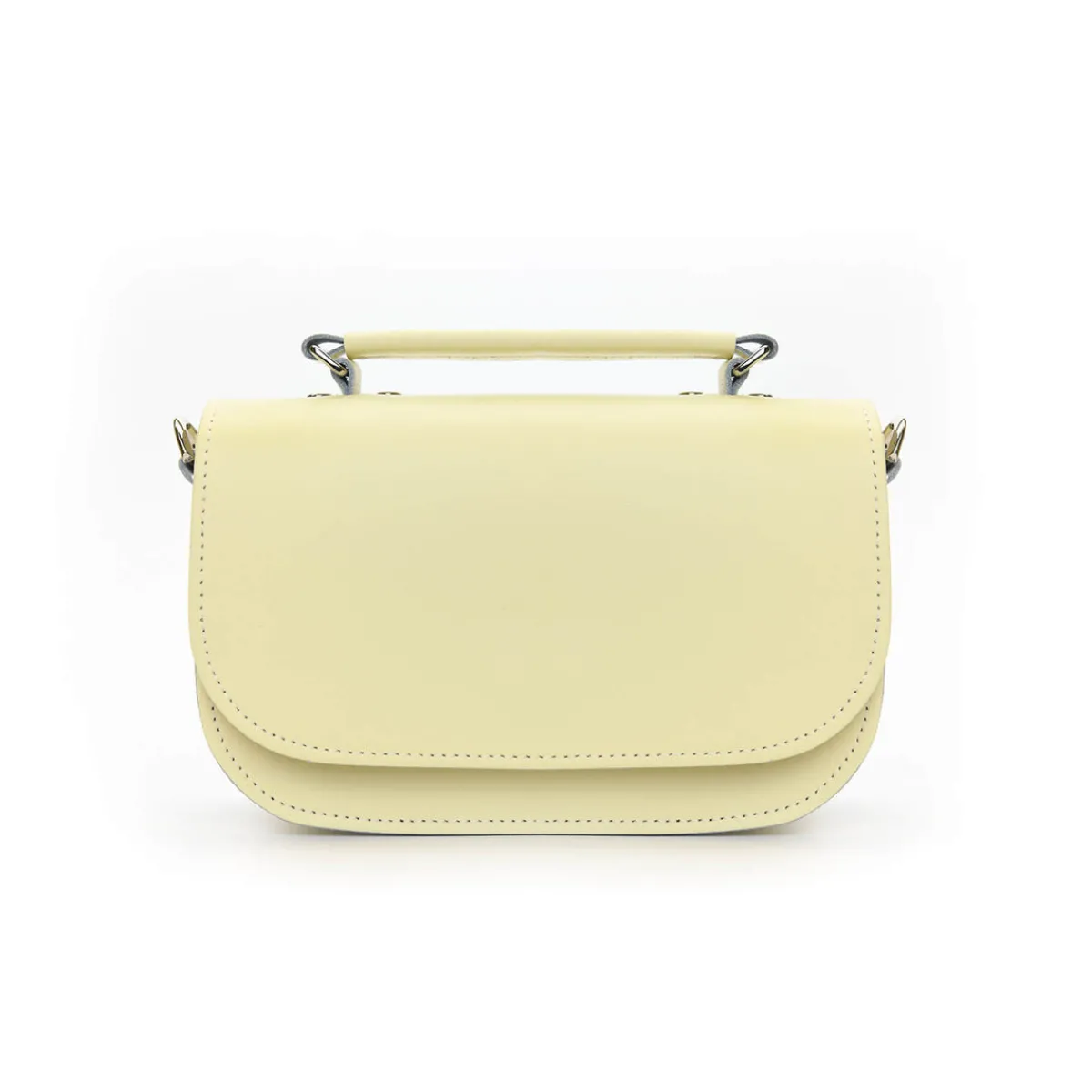 Zatchels Aura Handmade Leather Bag - Cream>Women Small Satchels|The Aura