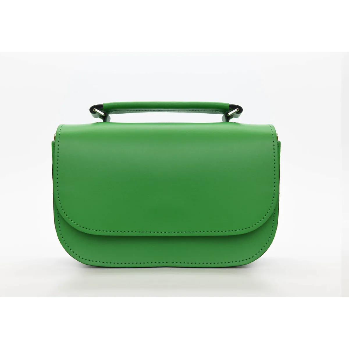 Zatchels Aura Handmade Leather Bag - Green>Women Small Satchels|The Aura