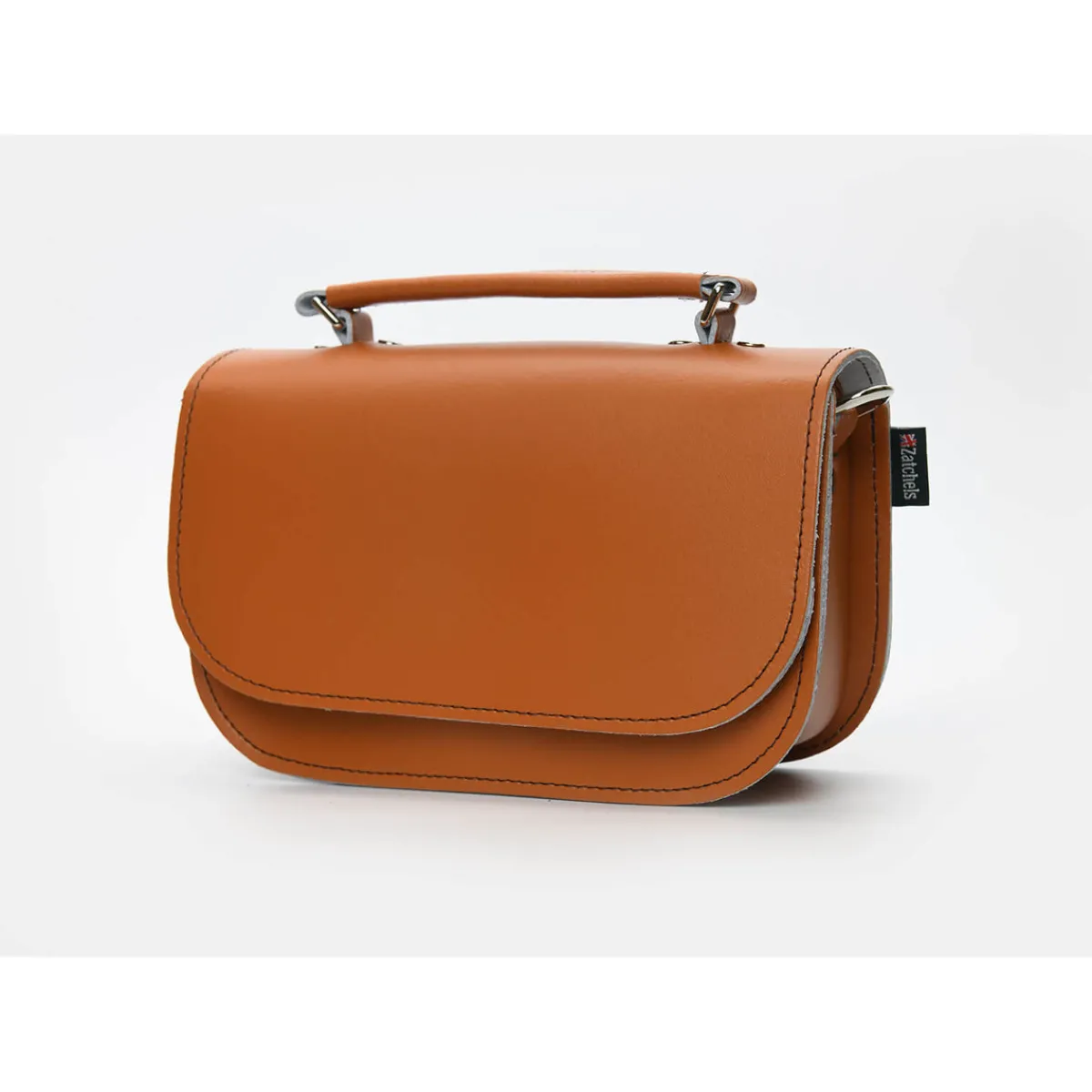 Zatchels Aura Handmade Leather Bag - Burnt Orange>Women Small Satchels|The Aura