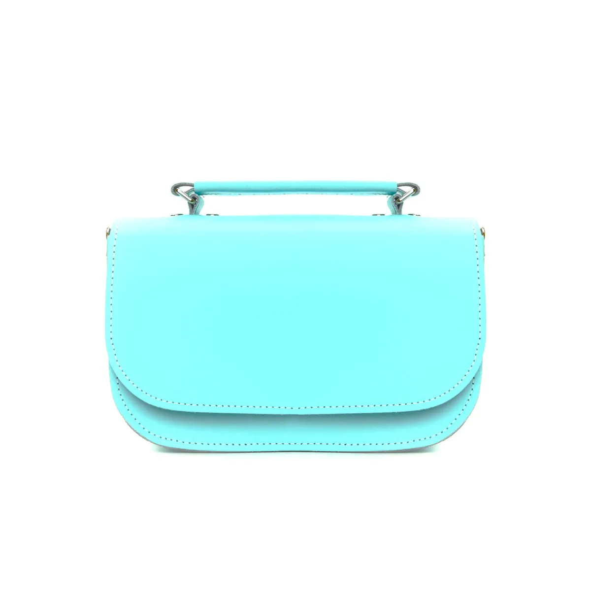 Zatchels Aura Handmade Leather Bag - Limpet - Shell Blue>Women Small Satchels|The Aura