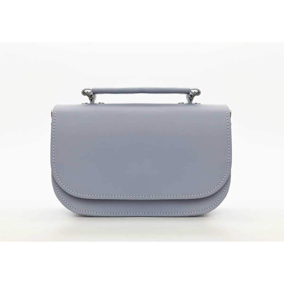 Zatchels Aura Handmade Leather Bag - Lilac Grey>Women Small Satchels|The Aura