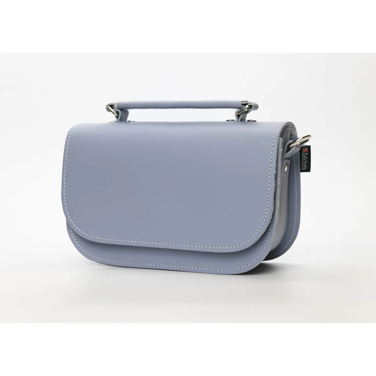 Zatchels Aura Handmade Leather Bag - Lilac Grey>Women Small Satchels|The Aura