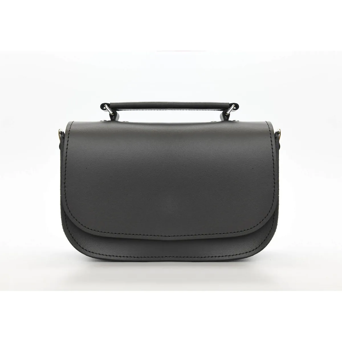 Zatchels Aura Handmade Leather Bag - Graphite>Women Small Satchels|The Aura