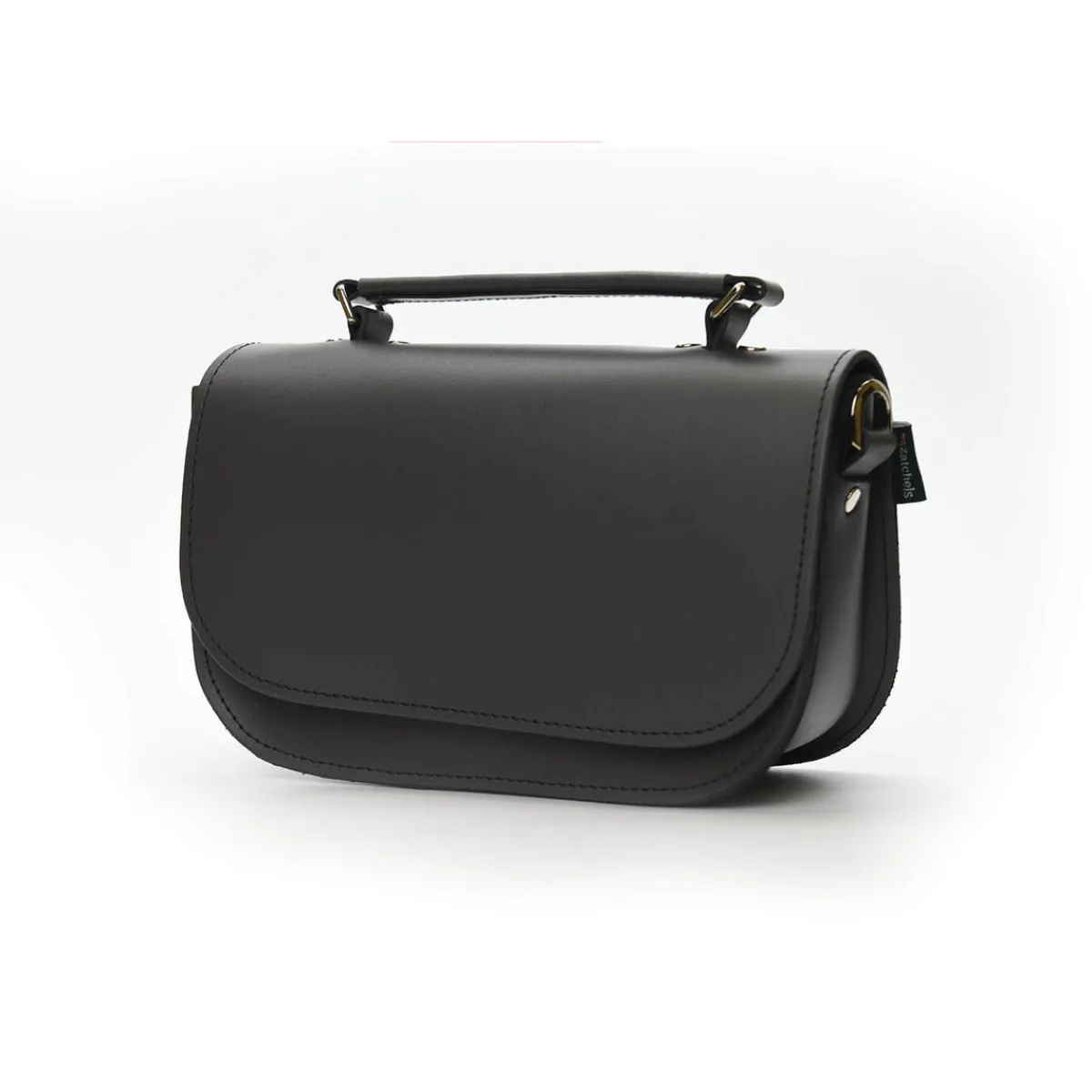 Zatchels Aura Handmade Leather Bag - Graphite>Women Small Satchels|The Aura