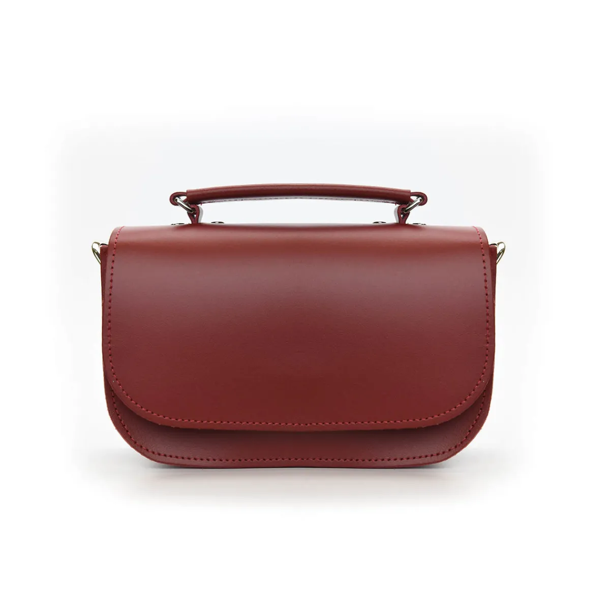 Zatchels Aura Handmade Leather Bag - Red>Women Small Satchels|The Aura