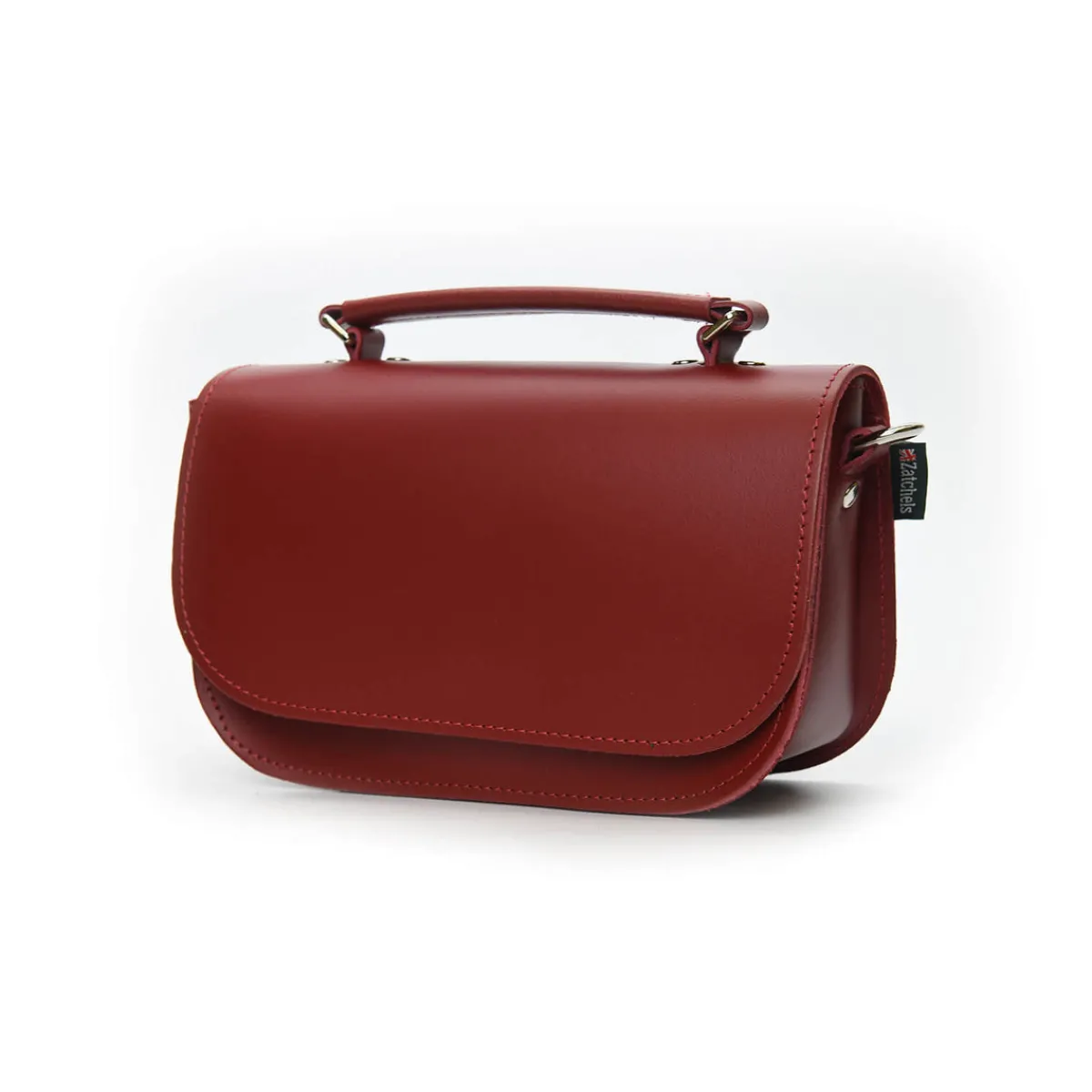 Zatchels Aura Handmade Leather Bag - Red>Women Small Satchels|The Aura