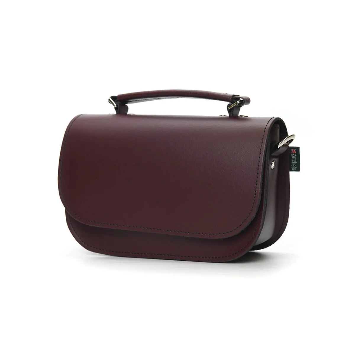 Zatchels Aura Handmade Leather Bag - Marsala Red>Women Small Satchels|The Aura