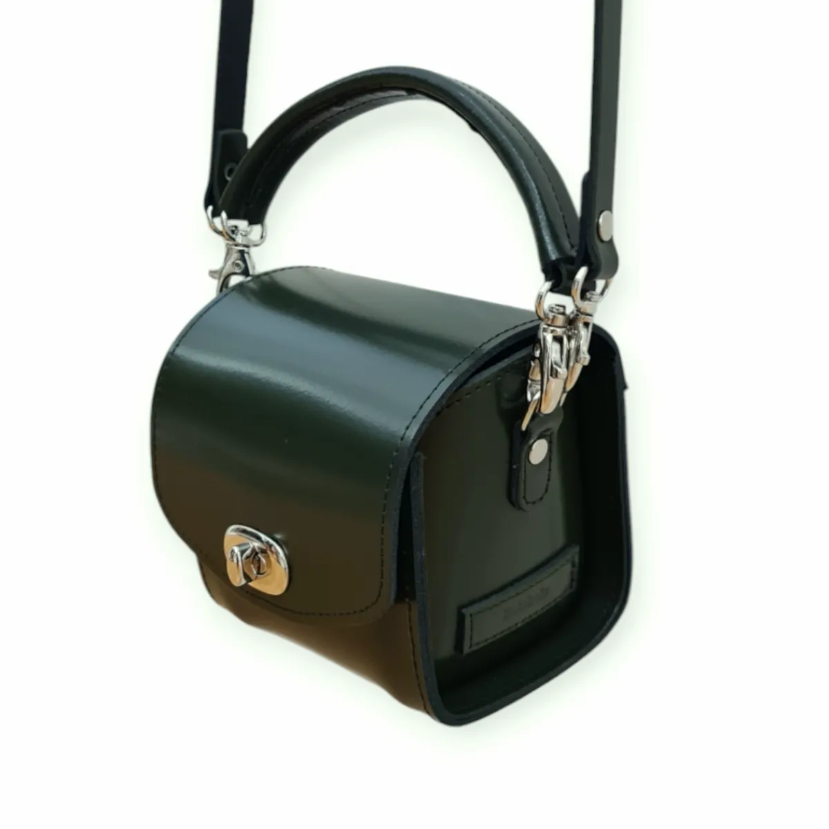 Zatchels Bauble Handmade High Shine Leather Handbag - Ivy Green>Women Bauble Bags