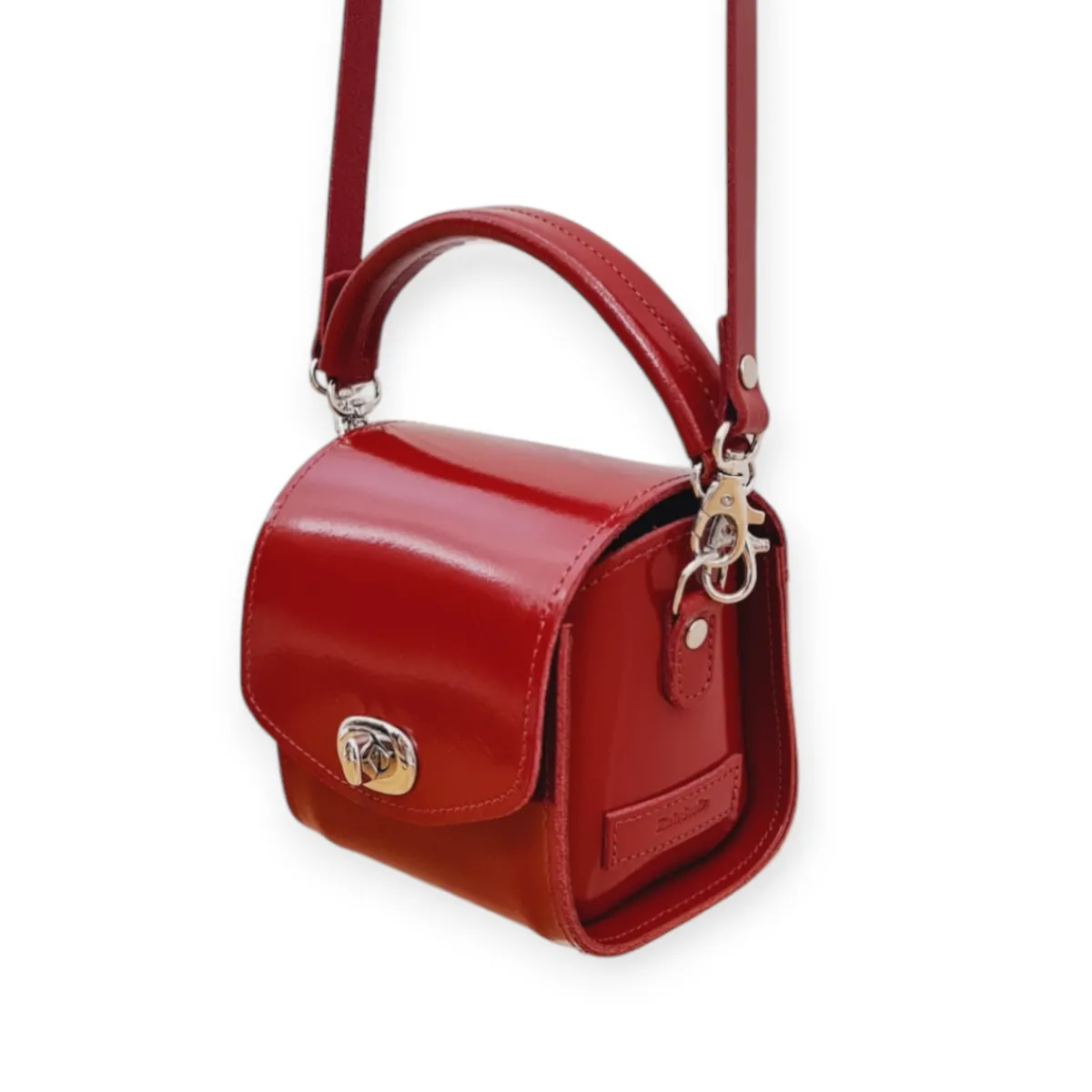 Zatchels Bauble Handmade High Shine Leather Handbag - Red>Women Bauble Bags