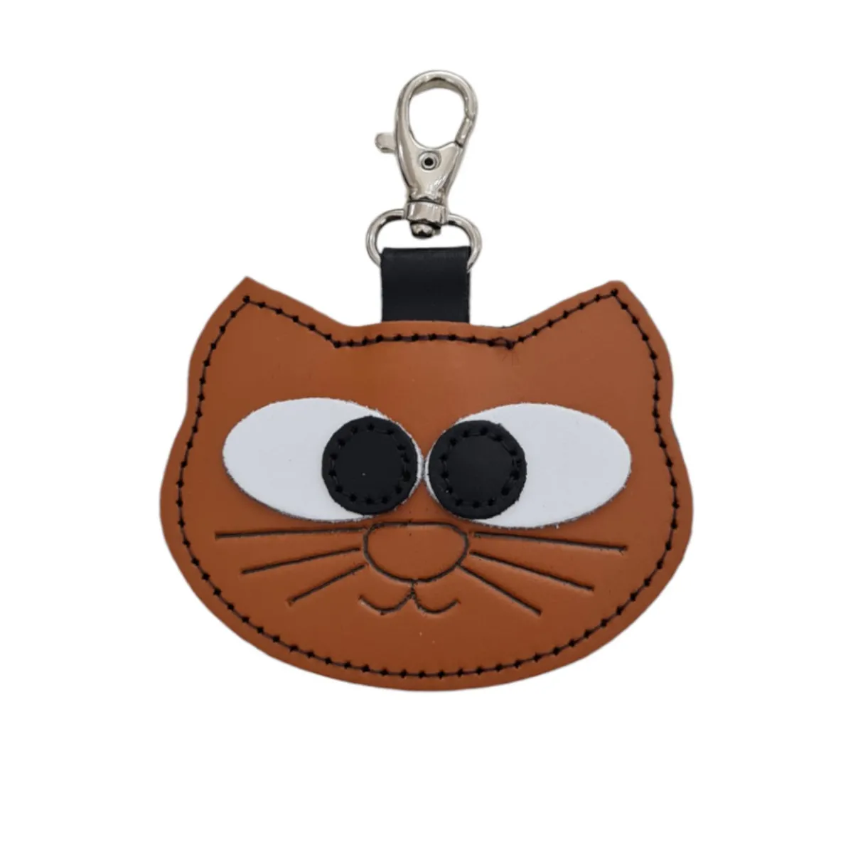 Zatchels Colourful Cat Bag Charm - Burnt Orange>Women Accessories And Gifts|Accessories And Gifts