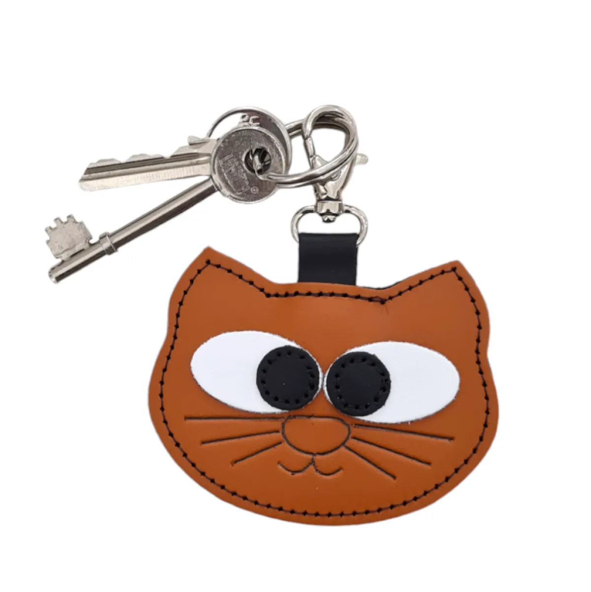 Zatchels Colourful Cat Bag Charm - Burnt Orange>Women Accessories And Gifts|Accessories And Gifts