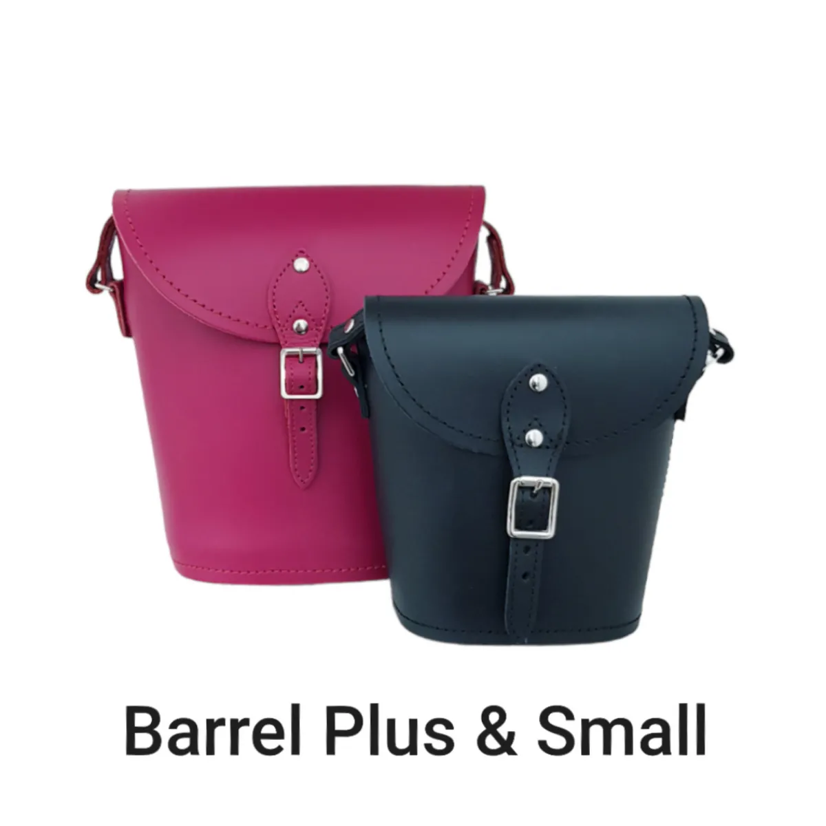 Zatchels Handmade Leather Barrel Bag - Graphite><noscript><img width=