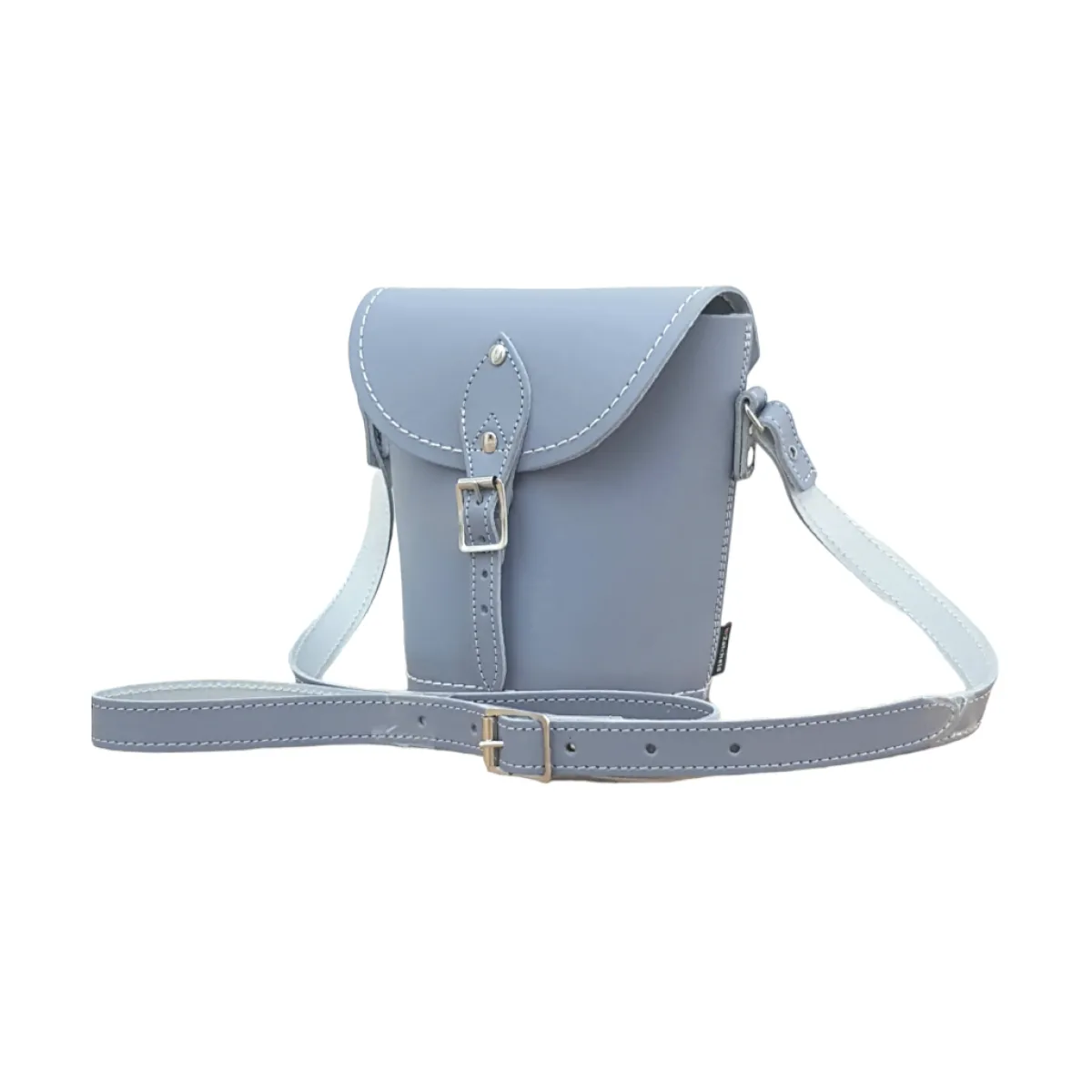 Zatchels Handmade Leather Barrel Bag - Lilac Grey>Women Barrel Bags