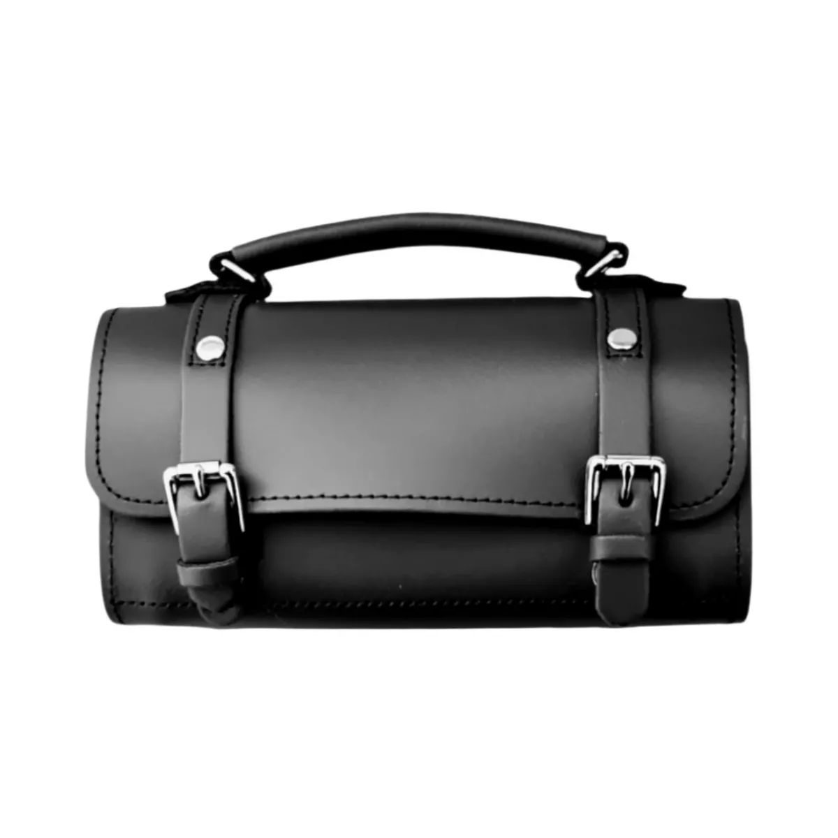Zatchels Handmade Leather Bowler Bag - Black>Women Bowler Bags