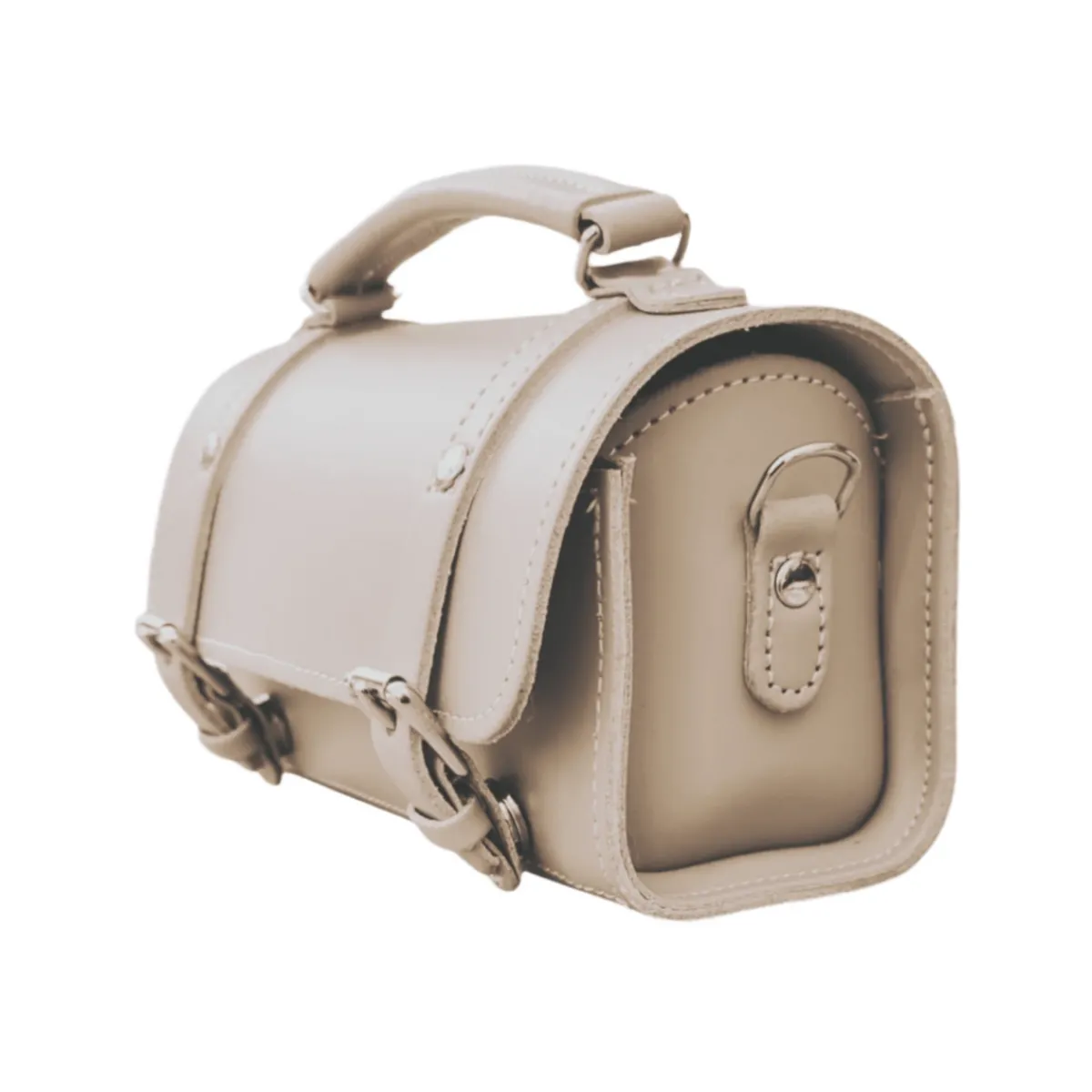 Zatchels Handmade Leather Bowler Bag - Cherry Blossom>Women Bowler Bags