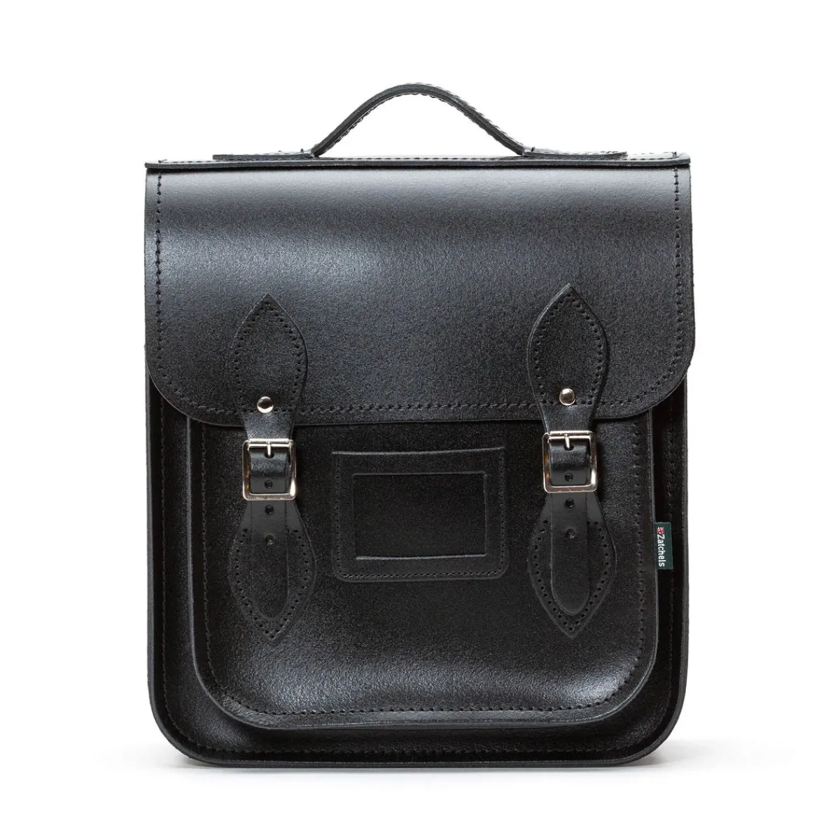 Zatchels Handmade Leather City Backpack - Black>Women Backpacks|Backpacks