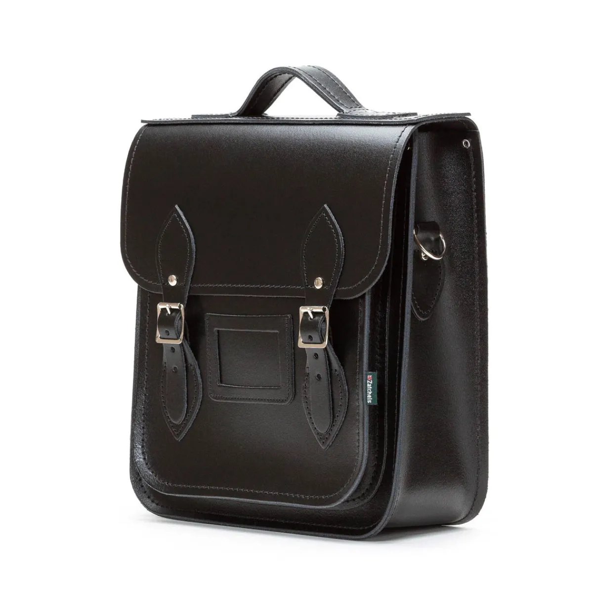 Zatchels Handmade Leather City Backpack - Black>Women Backpacks|Backpacks
