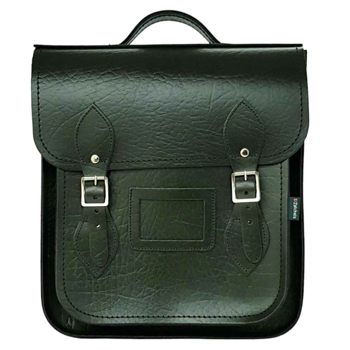 Zatchels Handmade Leather City Backpack - Executive - British Racing Green>Women Backpacks|Executive Range
