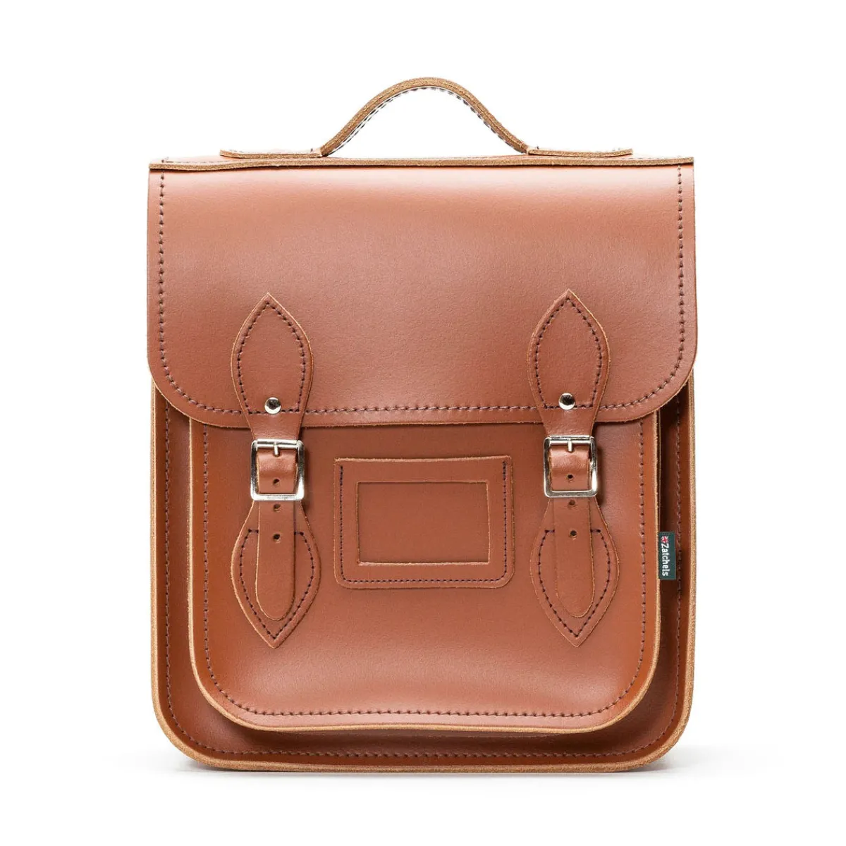 Zatchels Handmade Leather City Backpack - Chestnut>Women Backpacks|Backpacks