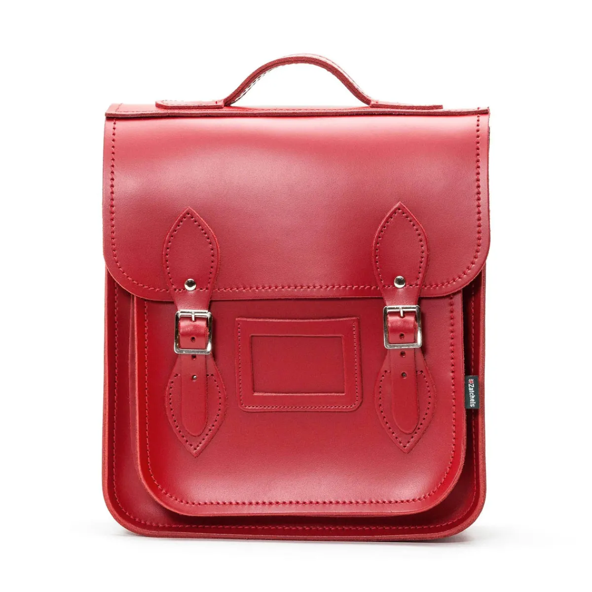 Zatchels Handmade Leather City Backpack - Red>Women Backpacks|Backpacks