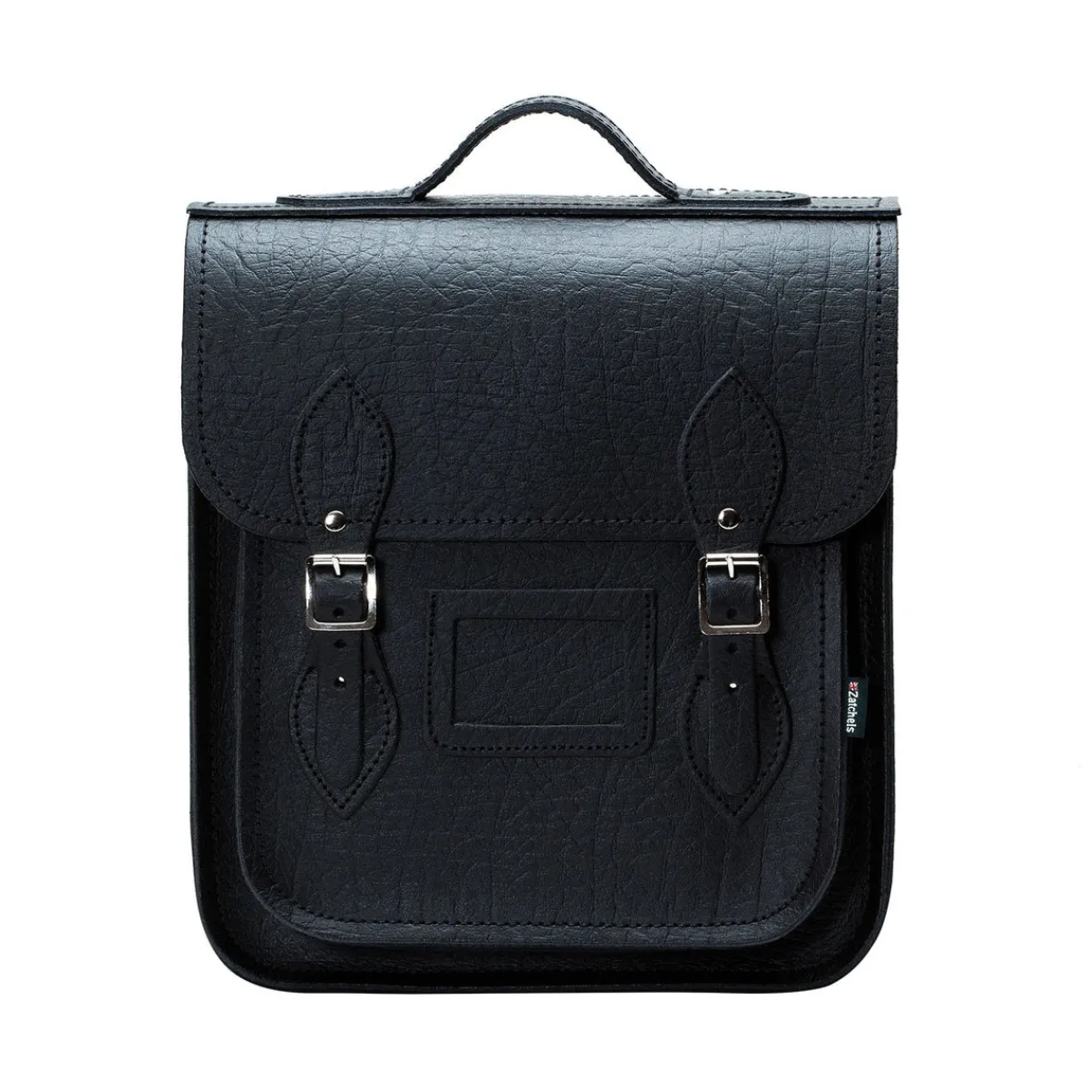 Zatchels Handmade Leather City Backpack - Black Executive>Women Backpacks|Executive Range
