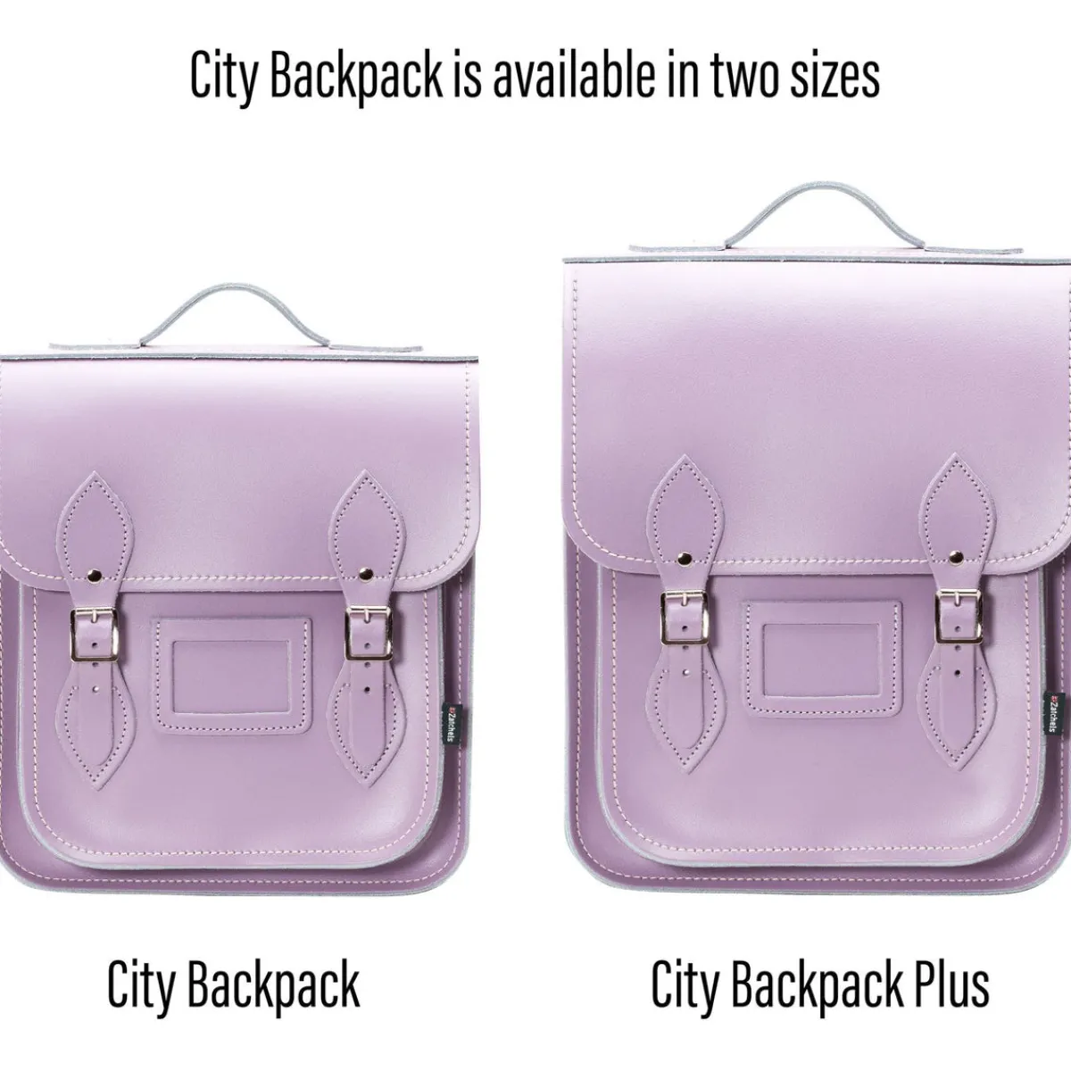 Zatchels Handmade Leather City Backpack - Pastel Violet><noscript><img width=