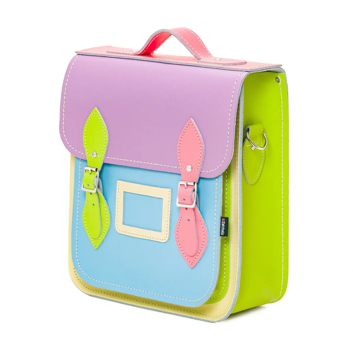 Zatchels Handmade Leather City Backpack - Pastel Kaleidoscope>Women Backpacks