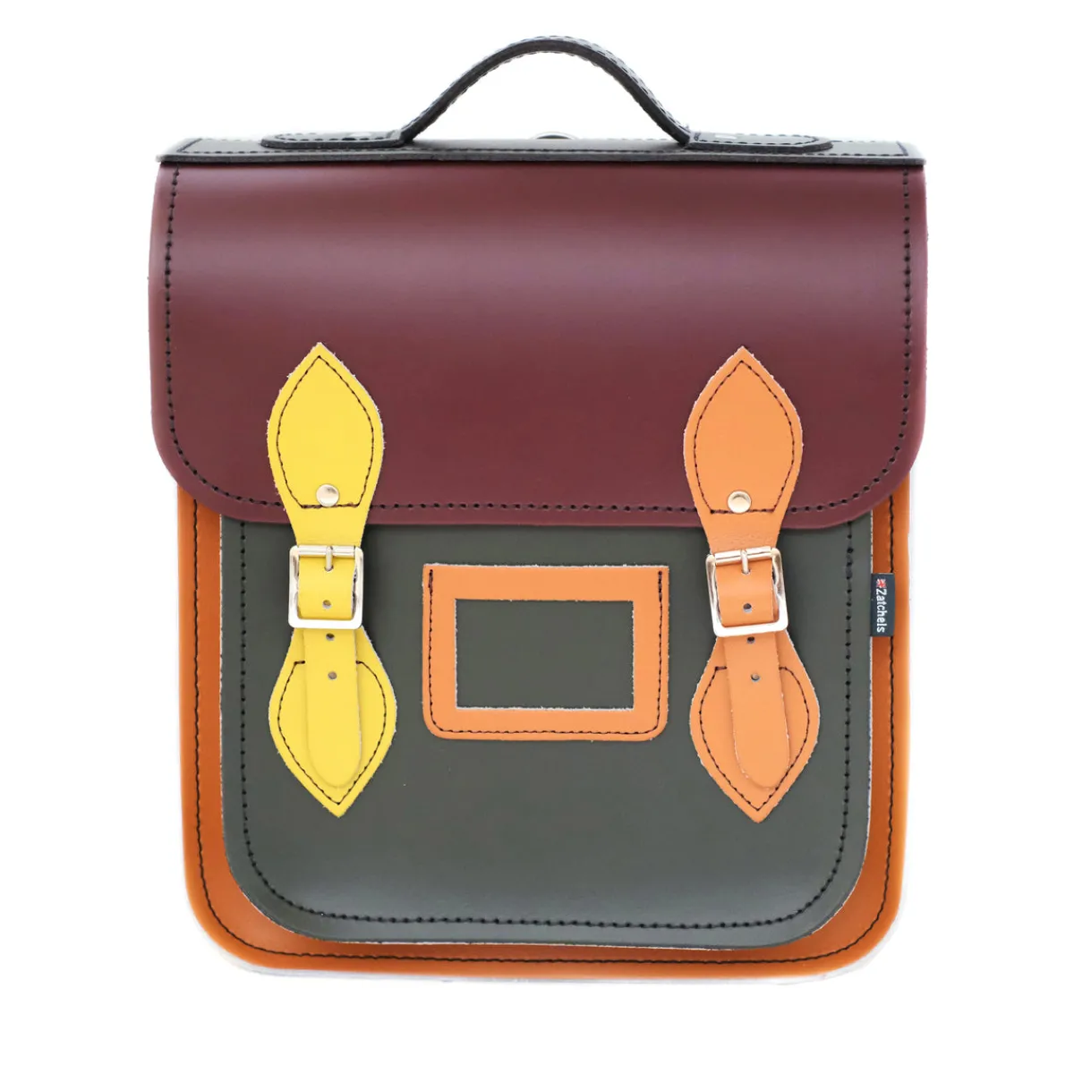 Zatchels Handmade Leather City Backpack - Autumnal Kaleidoscope>Women Backpacks