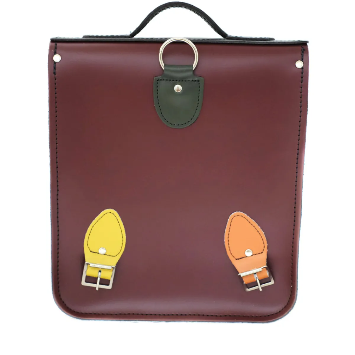 Zatchels Handmade Leather City Backpack - Autumnal Kaleidoscope><noscript><img width=