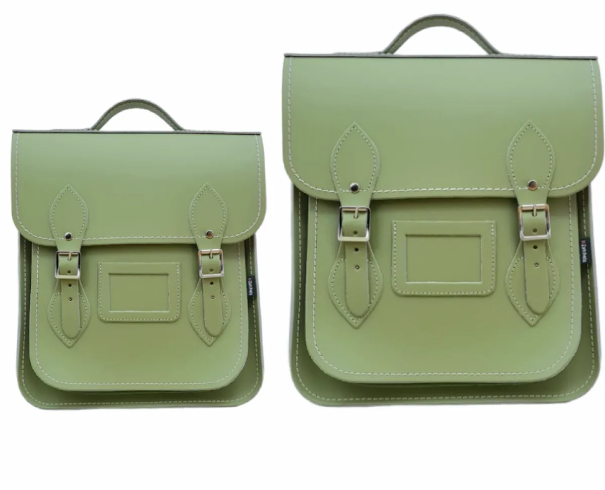 Zatchels Handmade Leather City Backpack - Sage Green>Women Backpacks|Backpacks