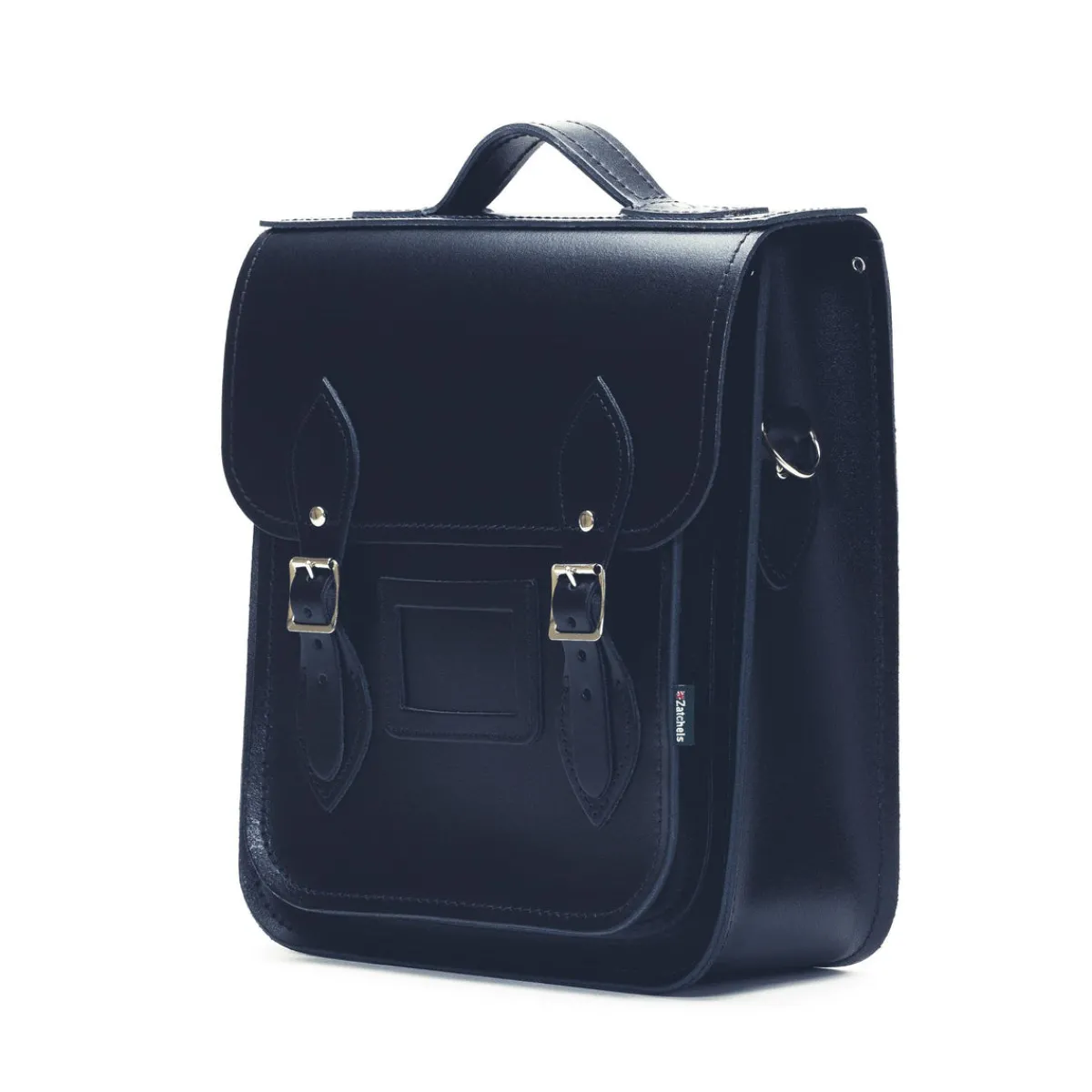Zatchels Handmade Leather City Backpack - Navy Blue>Women Backpacks|Backpacks