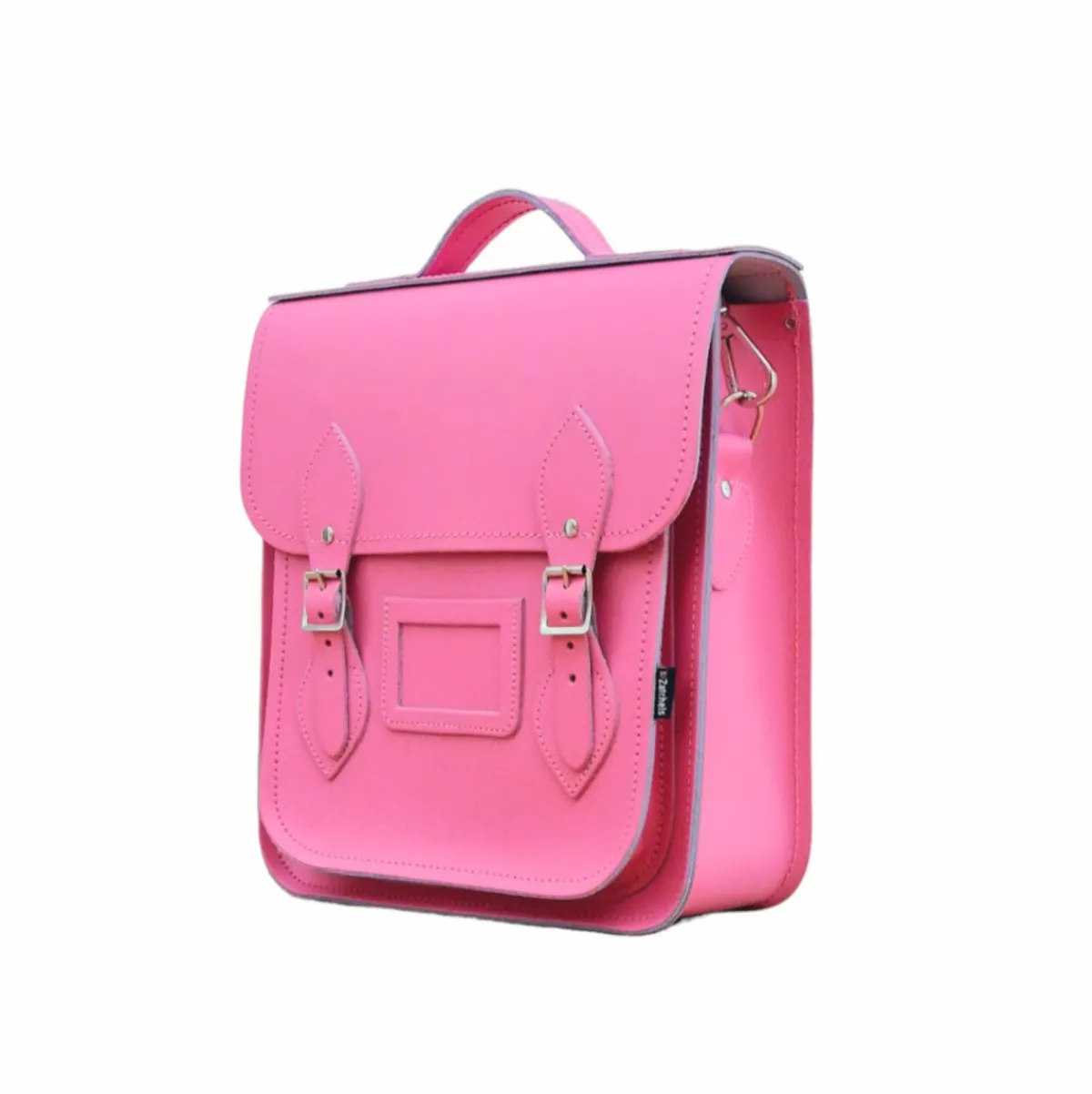 Zatchels Handmade Leather City Backpack - Hot Fuchsia>Women Backpacks|Backpacks