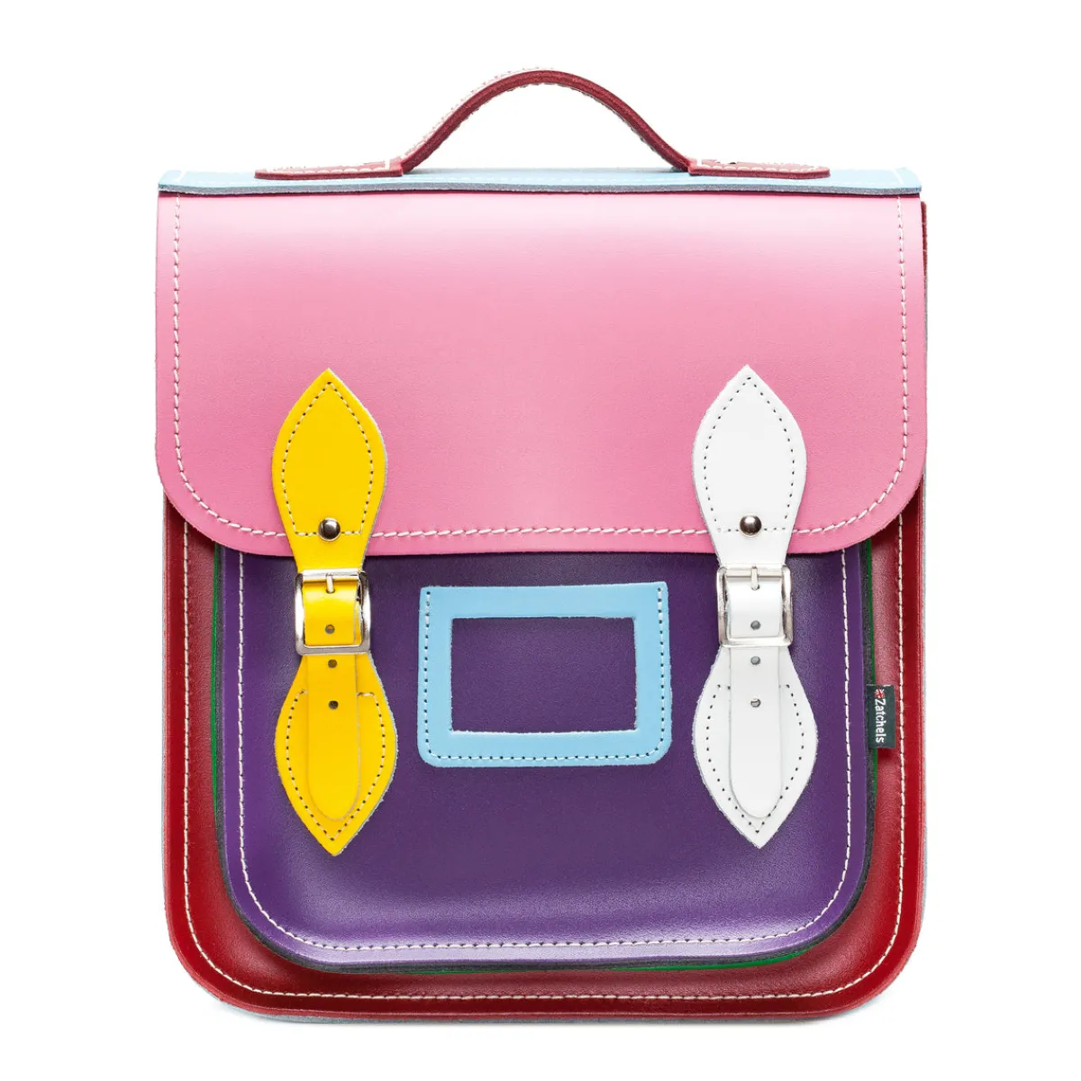 Zatchels Handmade Leather City Backpack - Classic Kaleidoscope>Women Backpacks