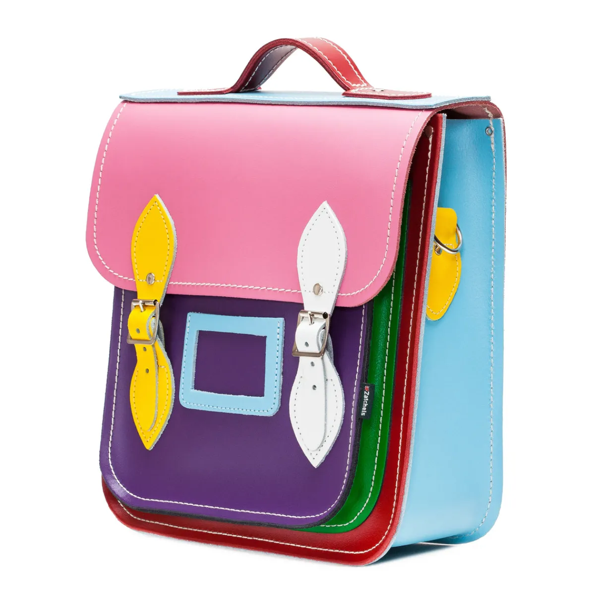 Zatchels Handmade Leather City Backpack - Classic Kaleidoscope>Women Backpacks