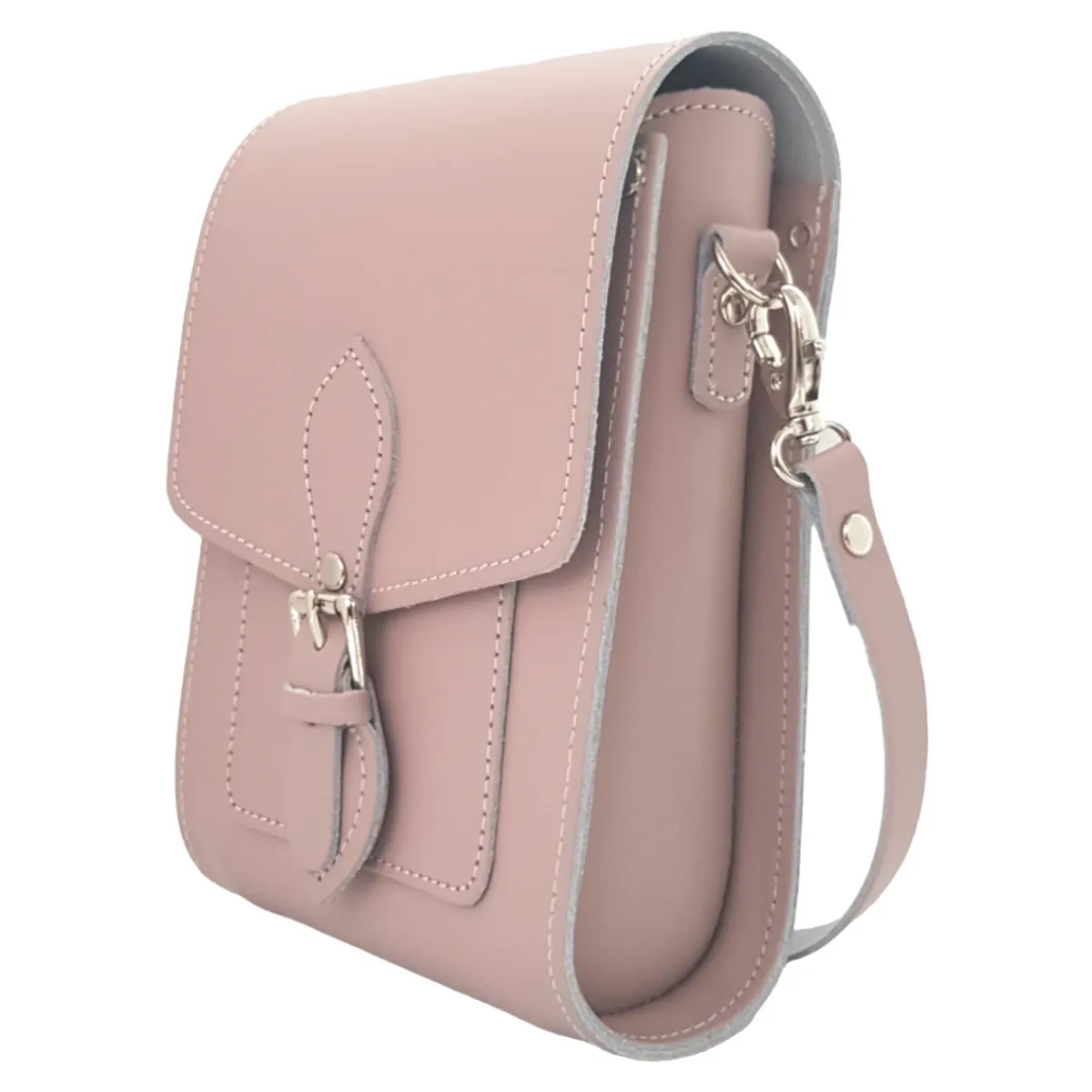 Zatchels Handmade Leather Festival Phone Bag - Rose Quartz>Women Phone Bags