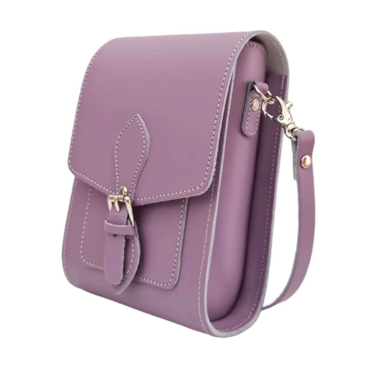Zatchels Handmade Leather Festival Phone Bag - Pastel Violet>Women Phone Bags