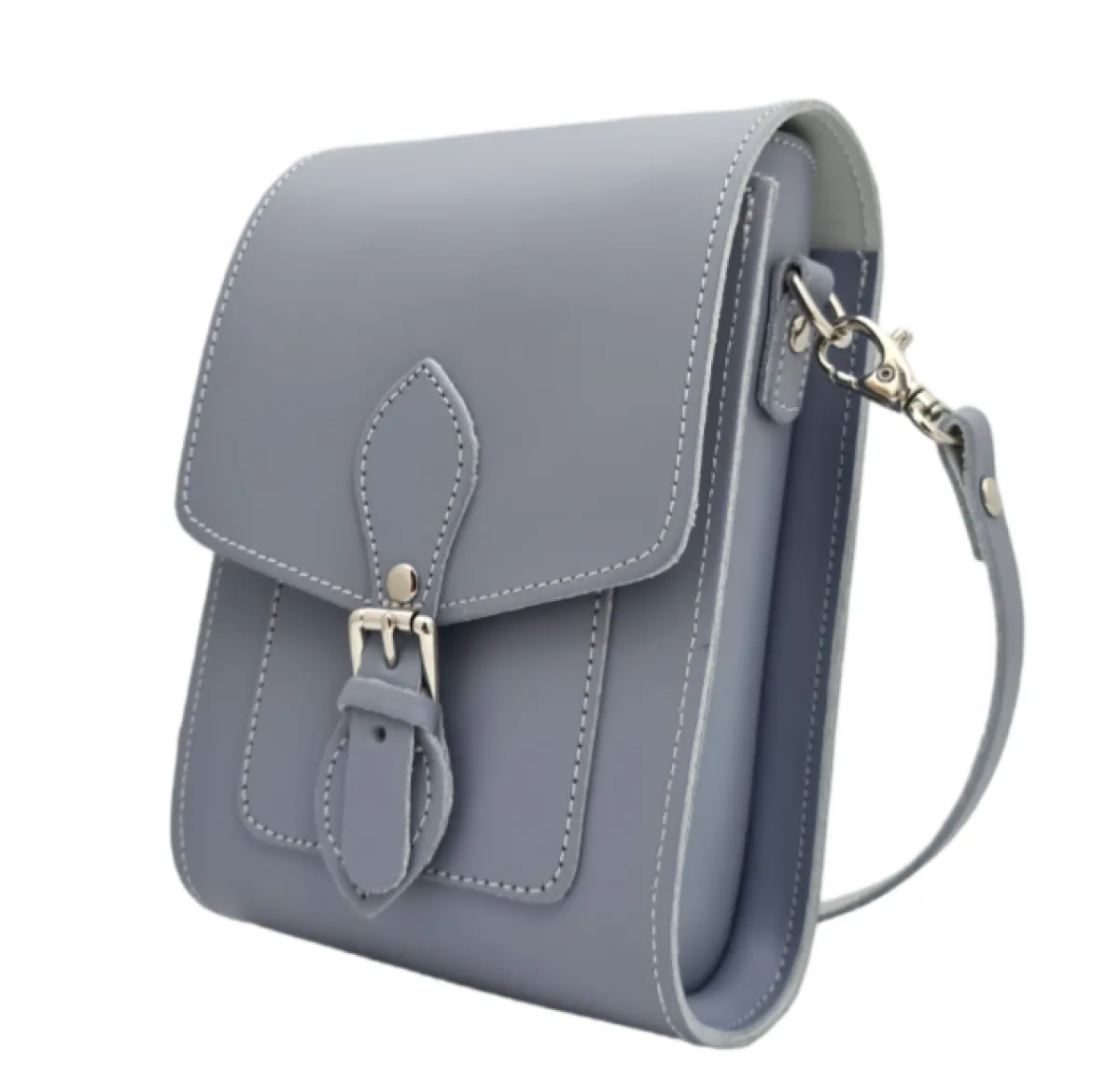 Zatchels Handmade Leather Festival Phone Bag - Lilac Grey>Women Phone Bags
