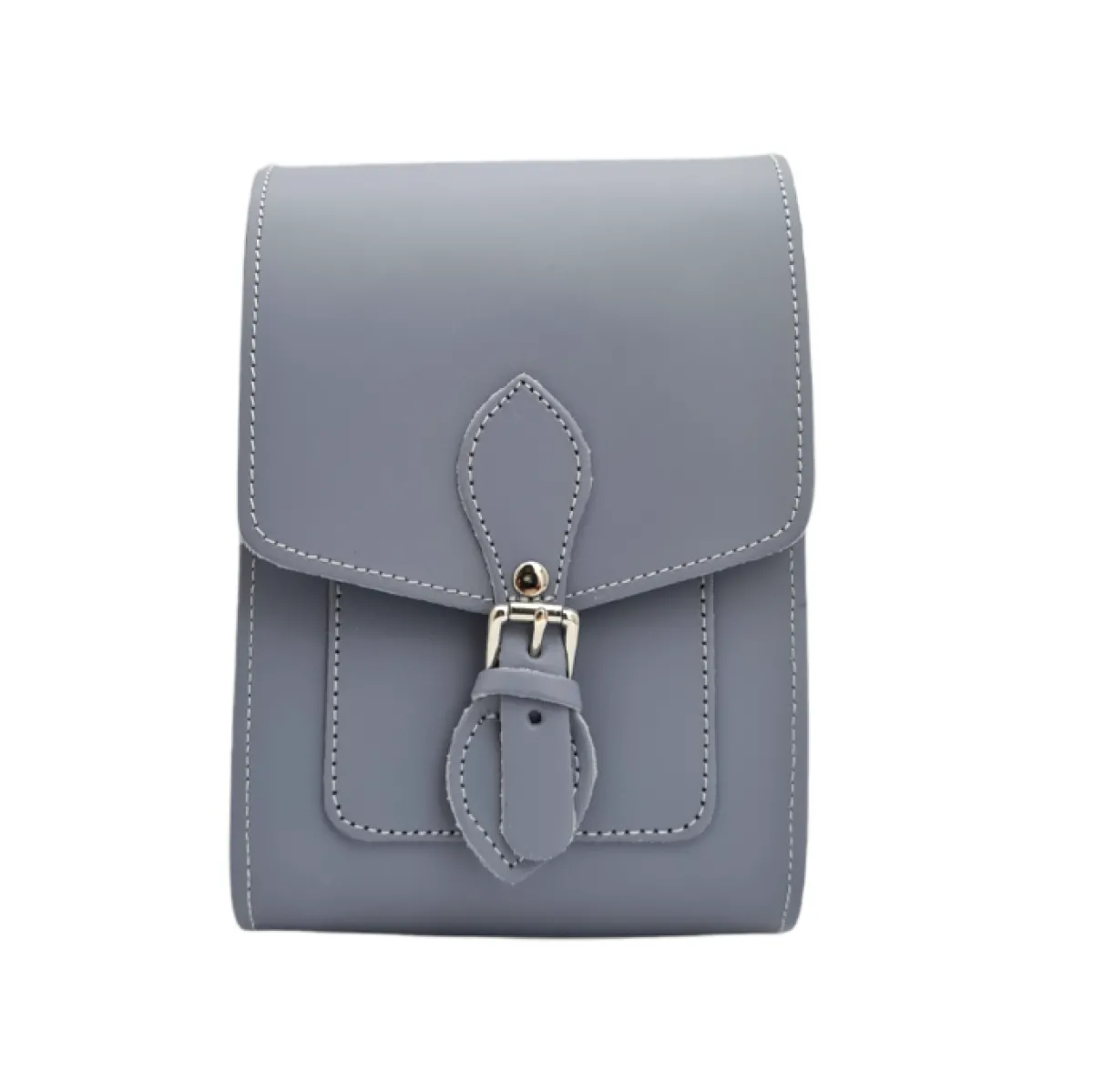 Zatchels Handmade Leather Festival Phone Bag - Lilac Grey>Women Phone Bags