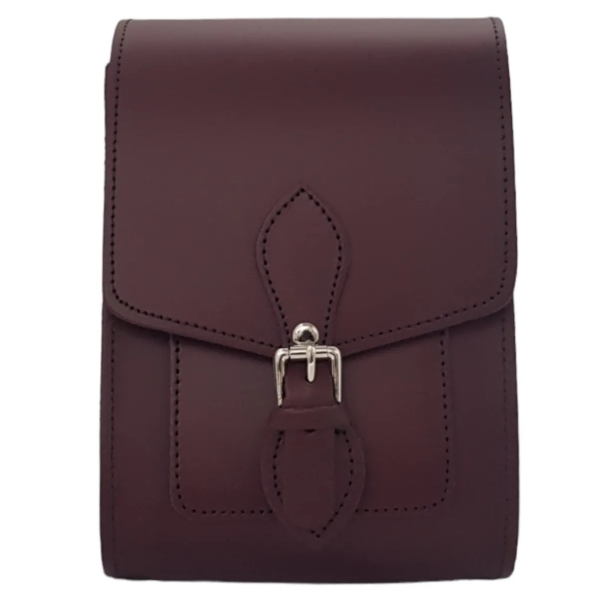 Zatchels Handmade Leather Festival Phone Bag - Marsala Red>Women Phone Bags