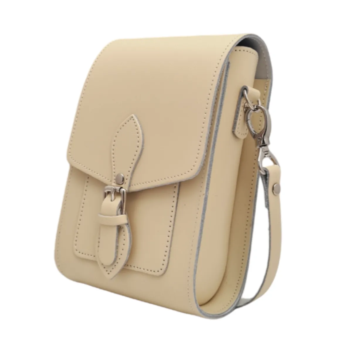 Zatchels Handmade Leather Festival Phone Bag - Cream>Women Phone Bags
