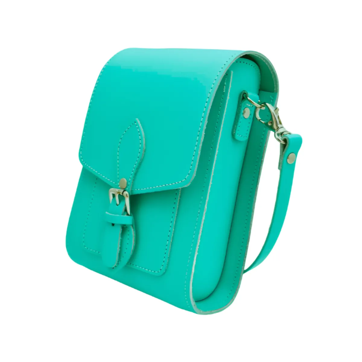 Zatchels Handmade Leather Festival Phone Bag - Limpet - Shell Blue>Women Phone Bags
