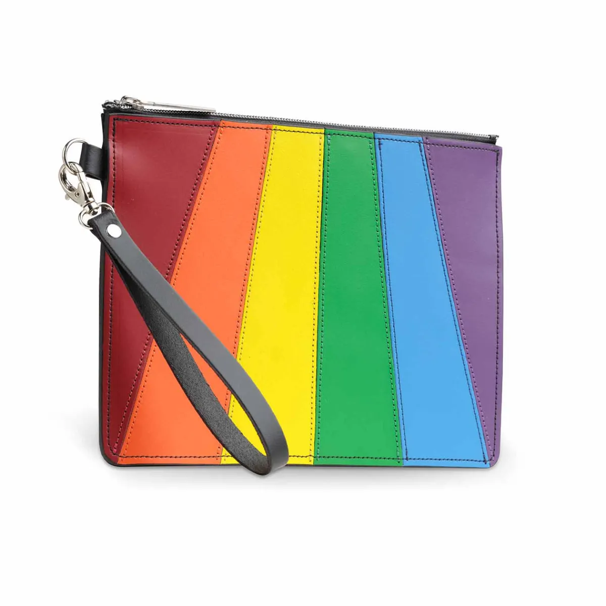 Zatchels Handmade Leather Folio Case Small - Pride Rainbow> Folio Cases