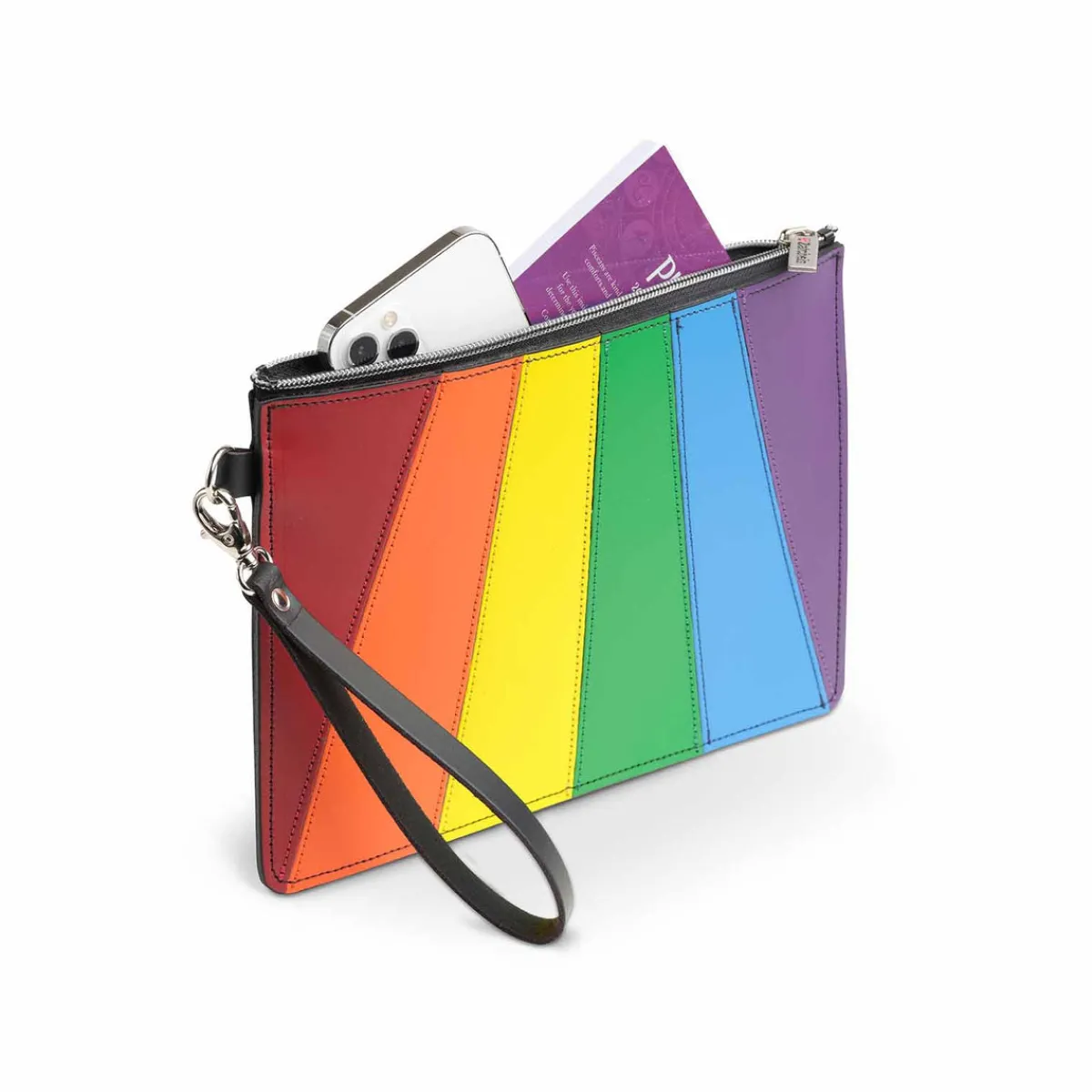 Zatchels Handmade Leather Folio Case Small - Pride Rainbow> Folio Cases