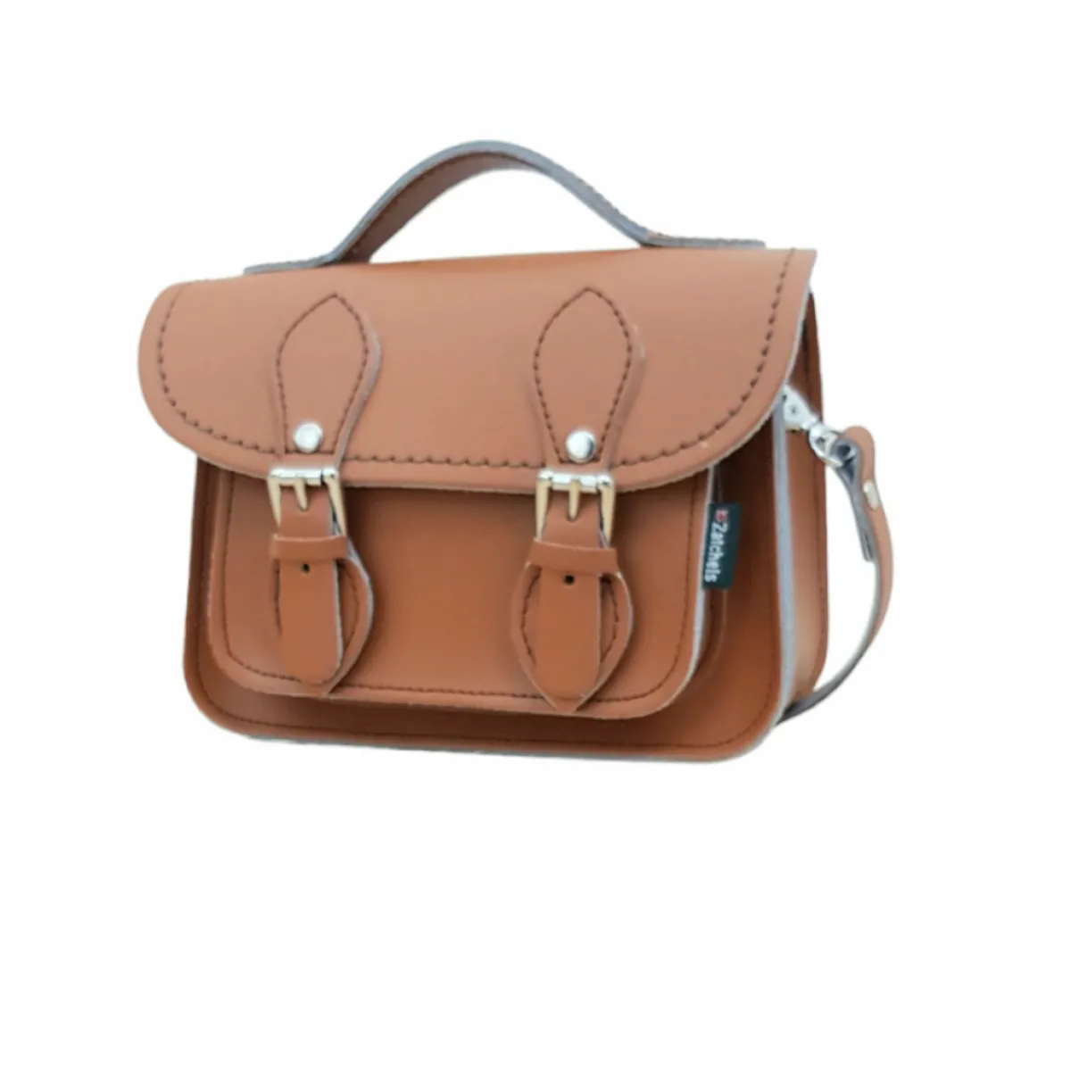 Zatchels Handmade Leather Micro Satchel - Burnt Orange>Women Small Satchels|Micro Satchels