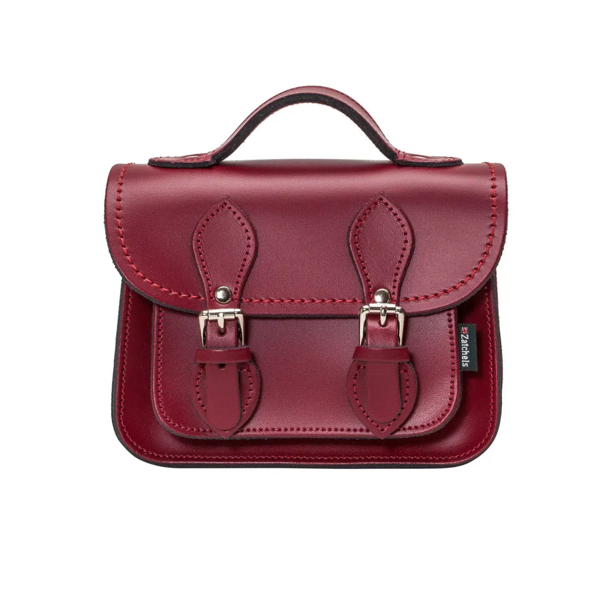 Zatchels Handmade Leather Micro Satchel - Oxblood>Women Small Satchels|Micro Satchels